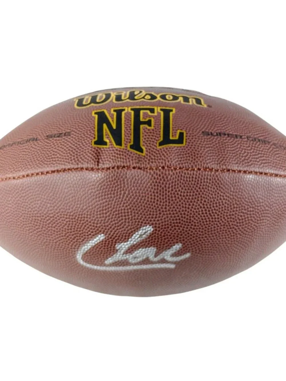 Colston Loveland Signed Wilson NFL Football Chicago Bears Michigan BAS COA